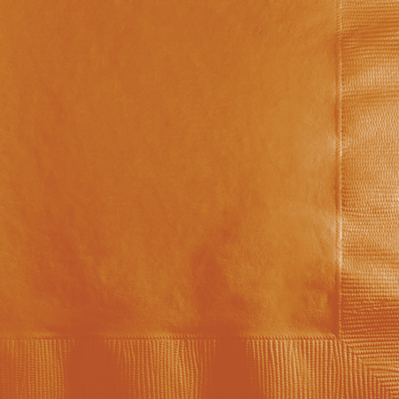 TOUCH OF COLOR Pumpkin Spice Orange Beverage Napkins, 5"x5", 600PK 323381